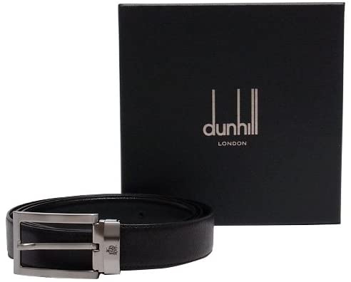 DUNHILL BLACK LOGO BELT