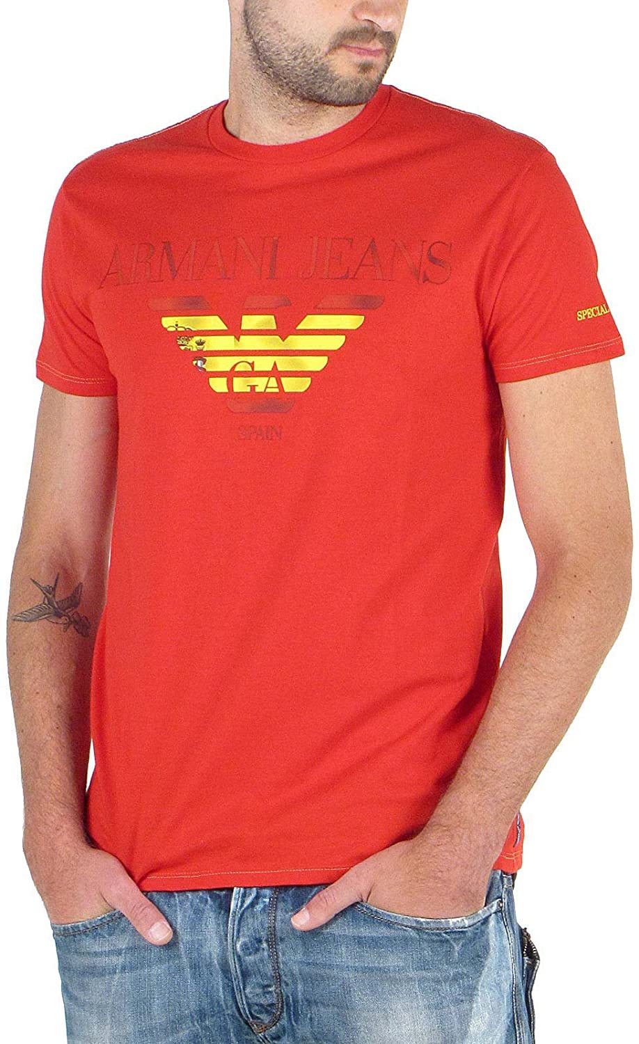 ARMANI JEANS LOGO DETAILS T-SHIRT