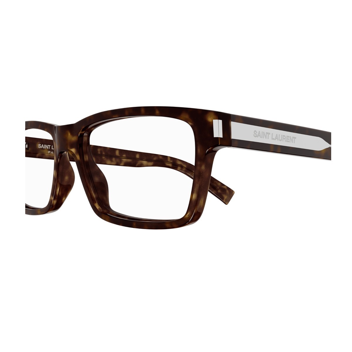 Saint Laurent Eyewear Rectangular Frame Glasses In Black