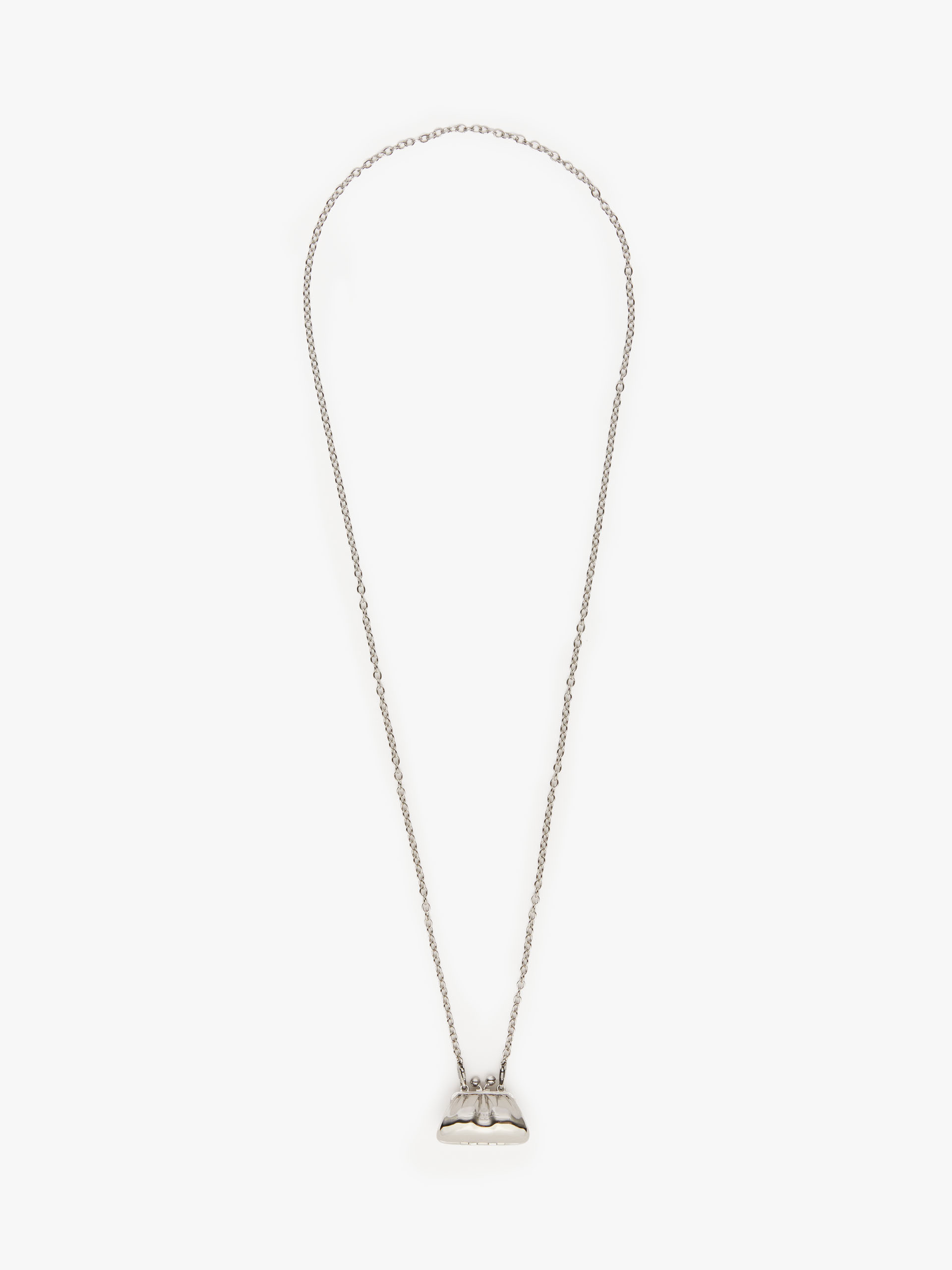 Weekend Max Mara Long Necklace With Large Pasticcino Bag Charm In Gray