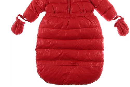 Emporio Armani Logo Hooded Down Jacket In Red