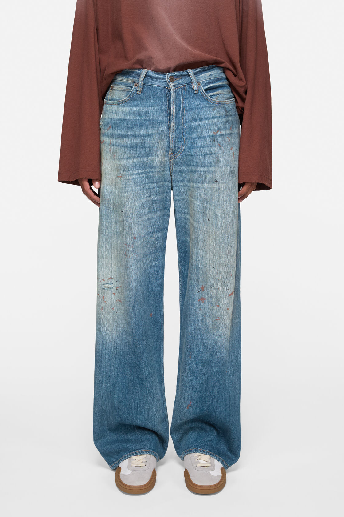 Acne Studios Belt Loop Jeans In Blue