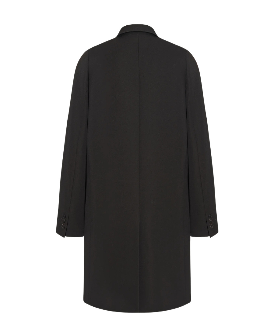 The Row Bernie Woolen Single-breasted Coat In Black