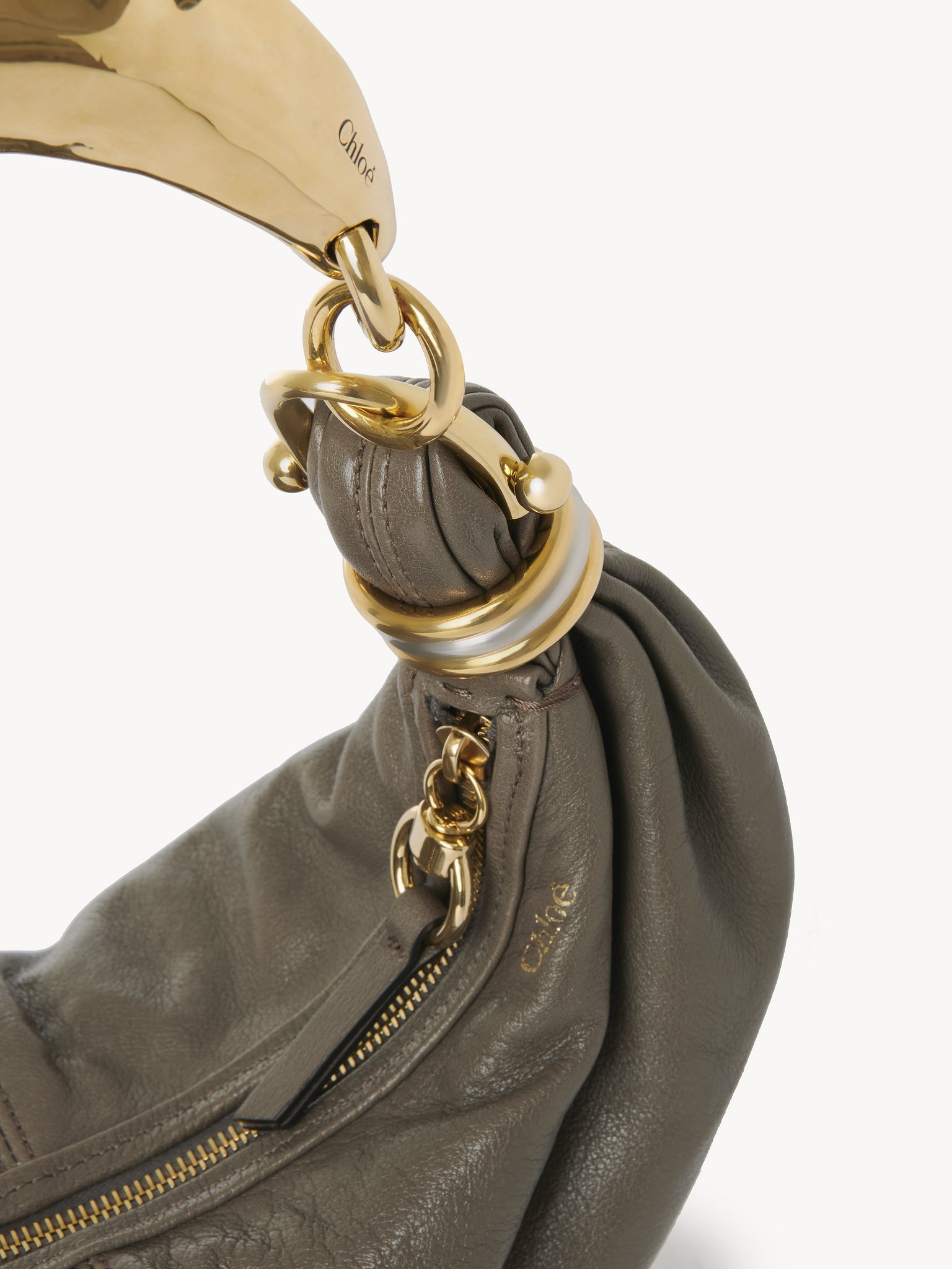 Chloé Bracelet Banana Shoulder Bag In Buffalo Leather In Multicolor