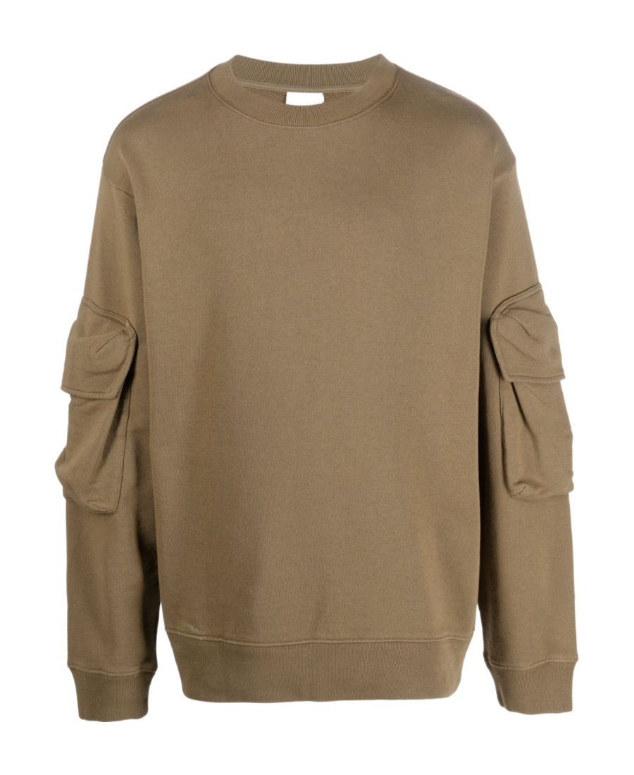 Dries Van Noten Round Collar Long Sleeve Sweater In Brown