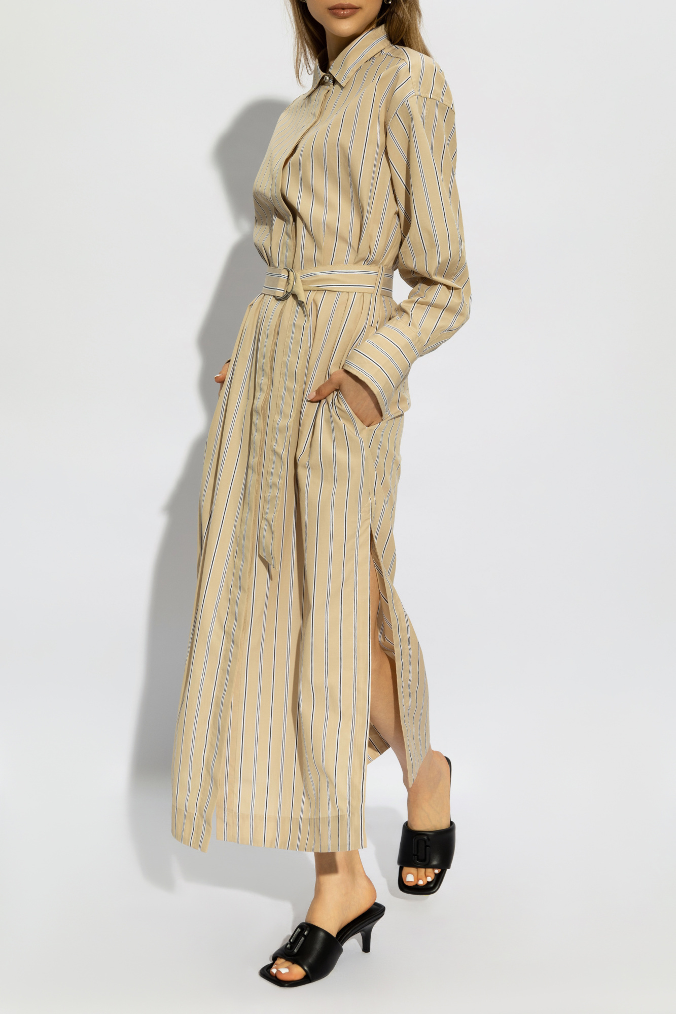 Rag & Bone Briar Striped Maxi Dress In Nude