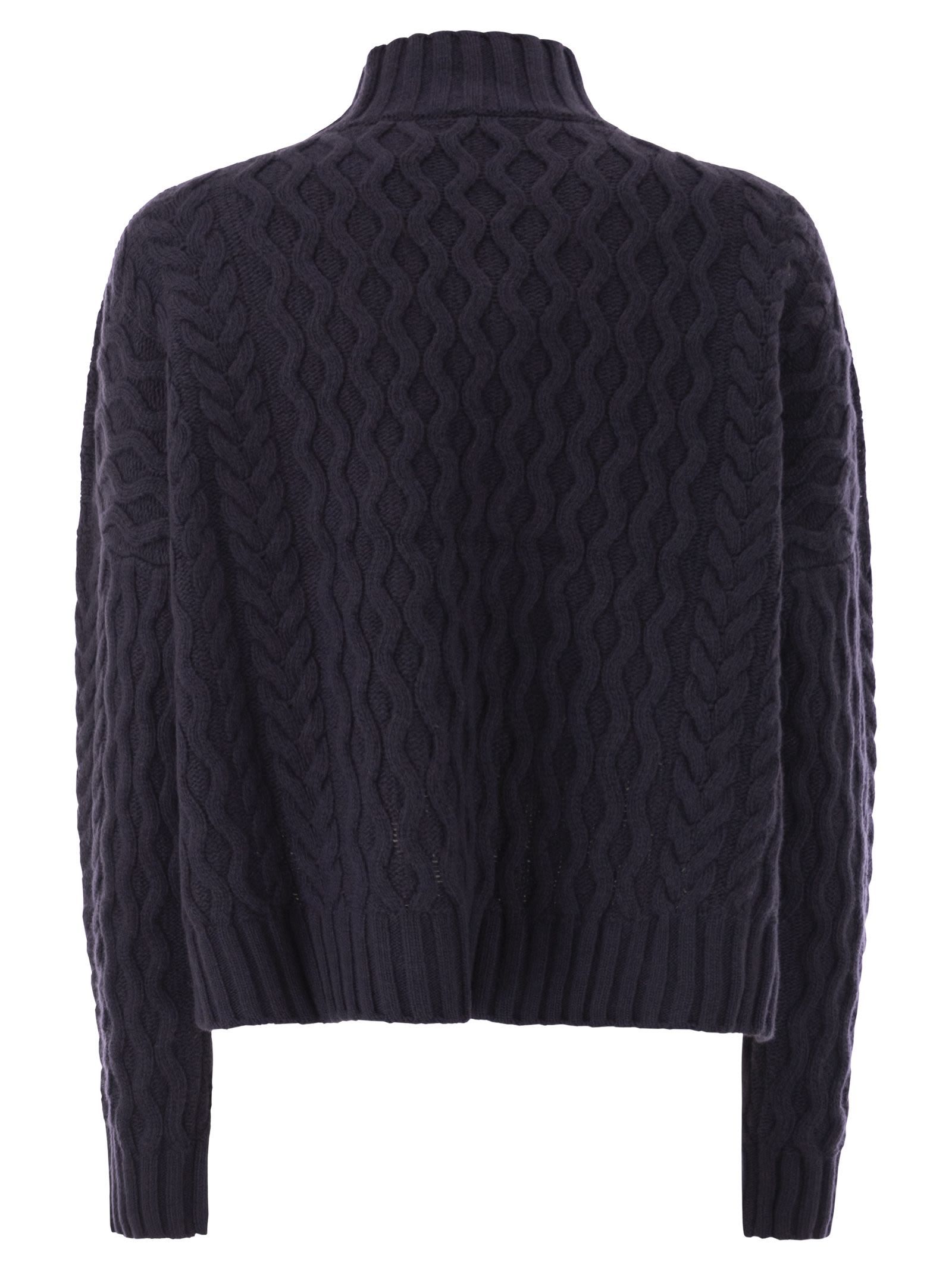 Weekend Max Mara Long-sleeved Sweater In Blue