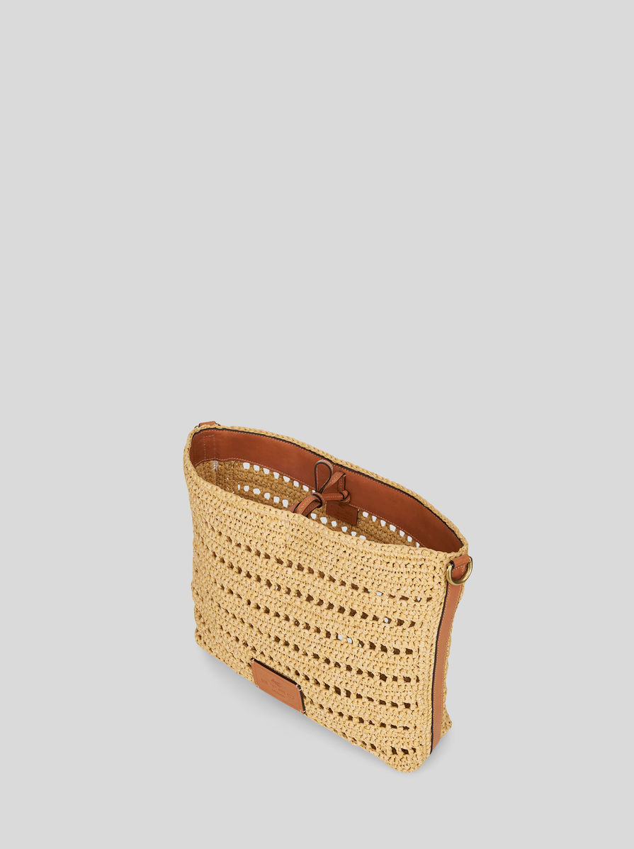 Etro Braided-detail Crossbody Bag In Nude