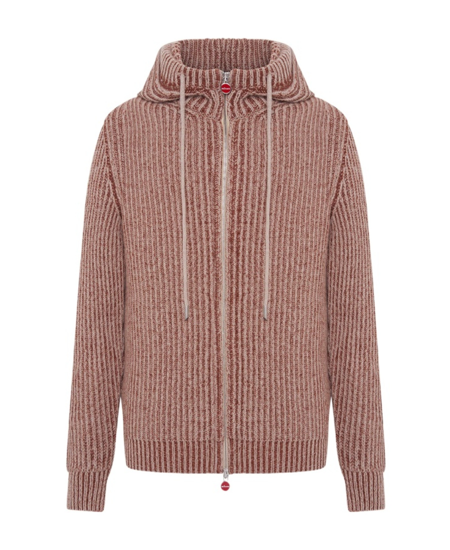 Shop Kiton Cashmere Knitted Cardigan In Brown