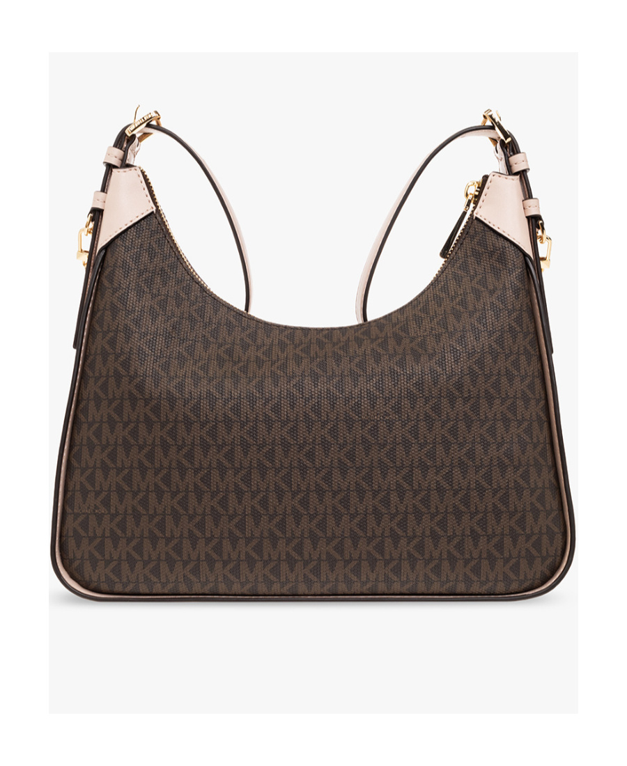 Michael Kors Monogram-pattern Satchel Bag In Brown