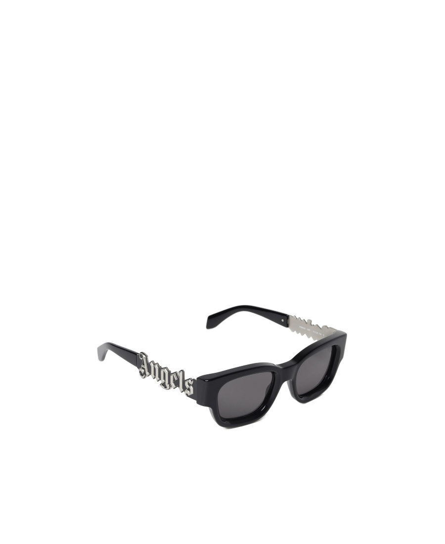 Palm Angels Logo Square Sunglasses In Black