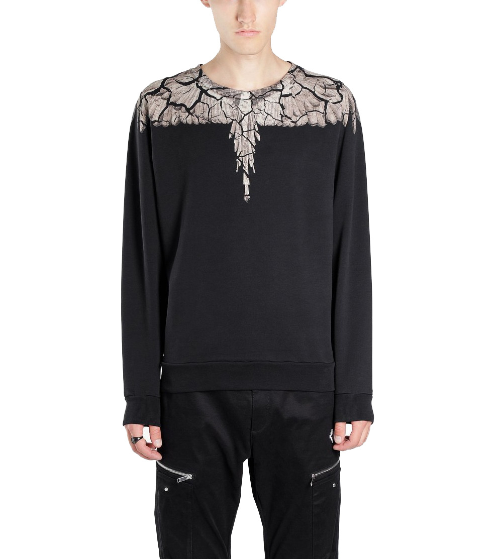 Marcelo Burlon County Of Milan Wings Prints Sweatshirt In Black