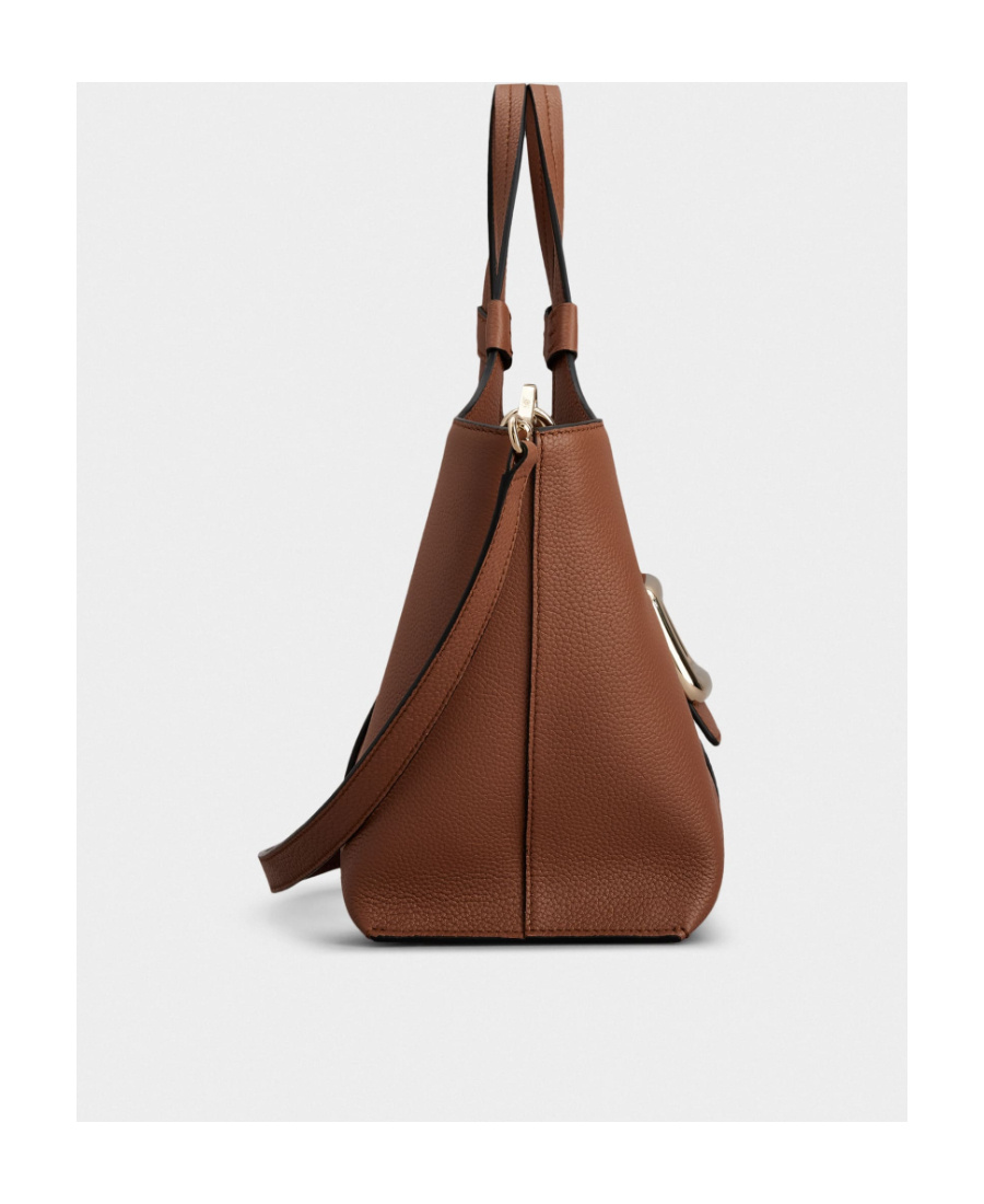 Shop Roger Vivier Viv' Choc Mini Shopping Bag In Leather In Brown