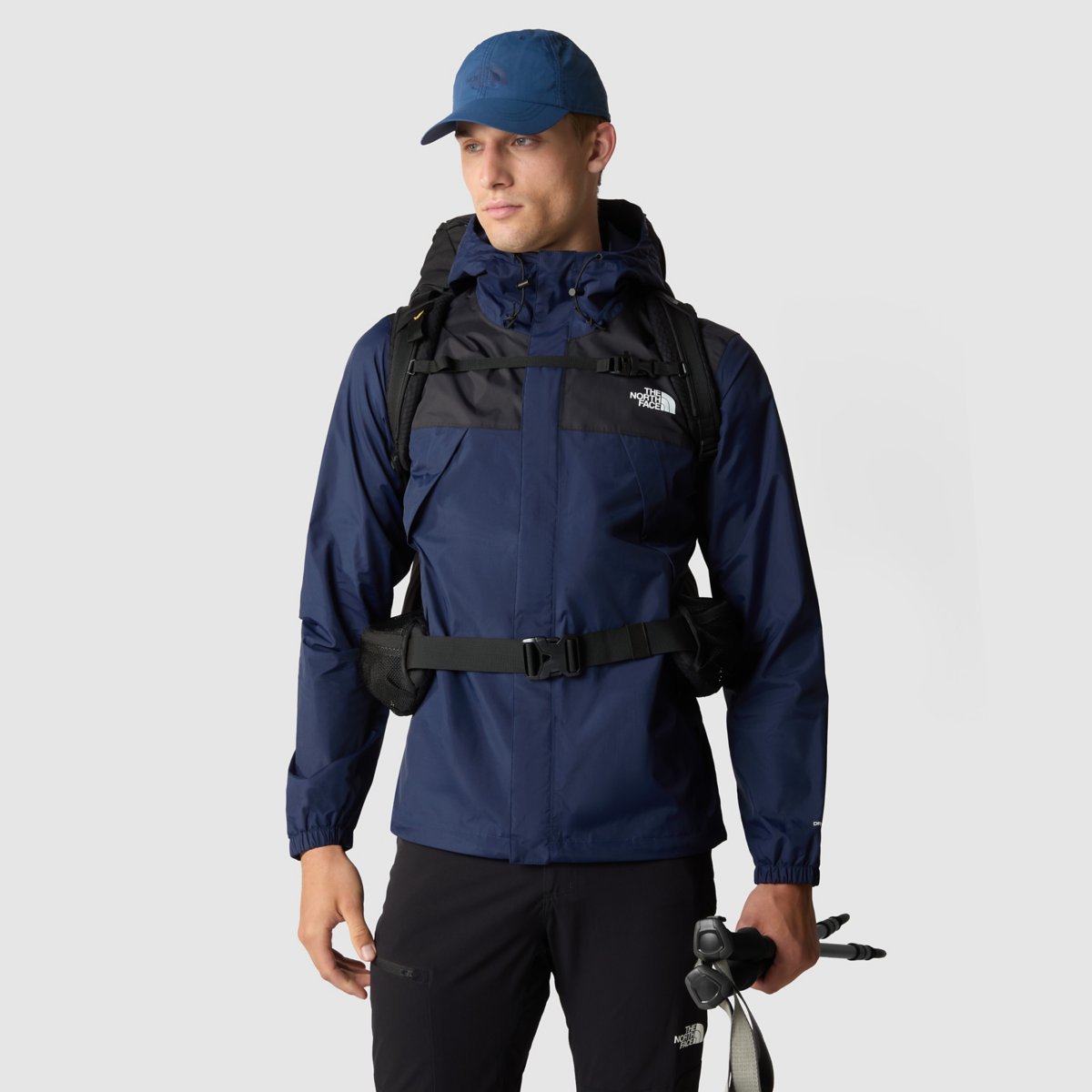 The North Face Seasonal Mountain Button Hooded Jacket In Blue