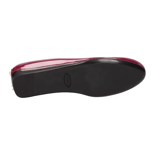 Shop Tod's Round Head Ballet Shoes In Red