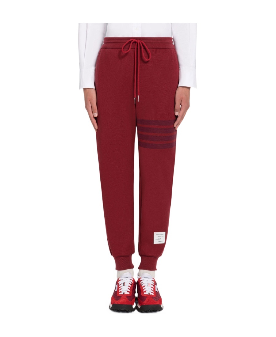 Thom Browne 4-bar Stripe Track Pants In Red