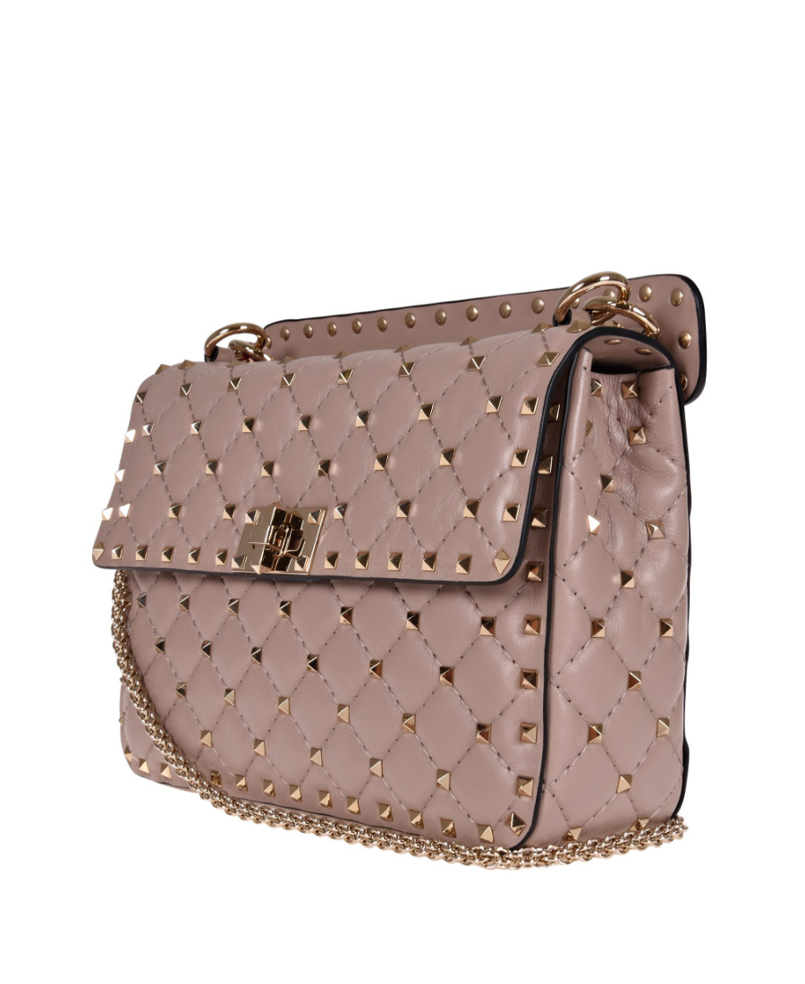 Valentino Medium Rockstud Spike Tote Bag In Nude