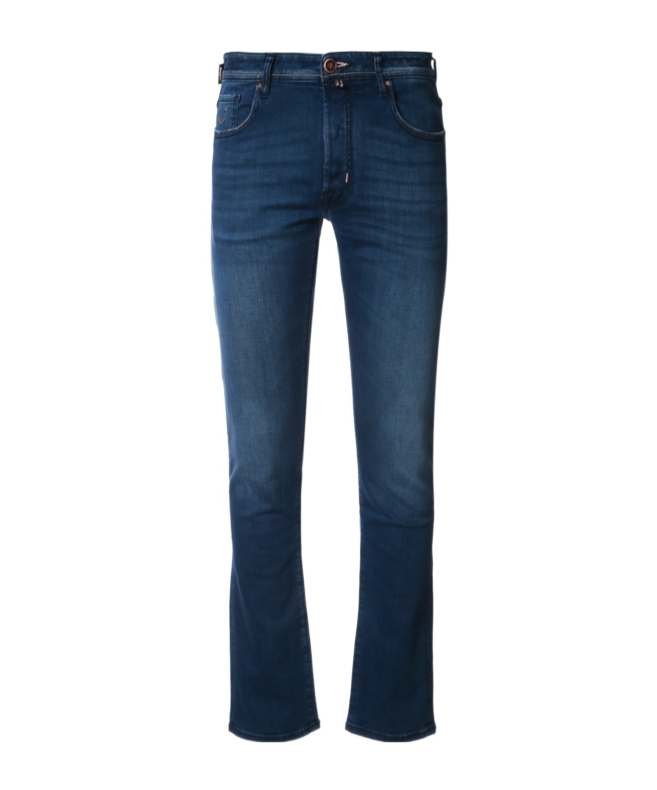 Jacob Cohen Belt Loops Faded Effect Five-pocket Trousers In Blue