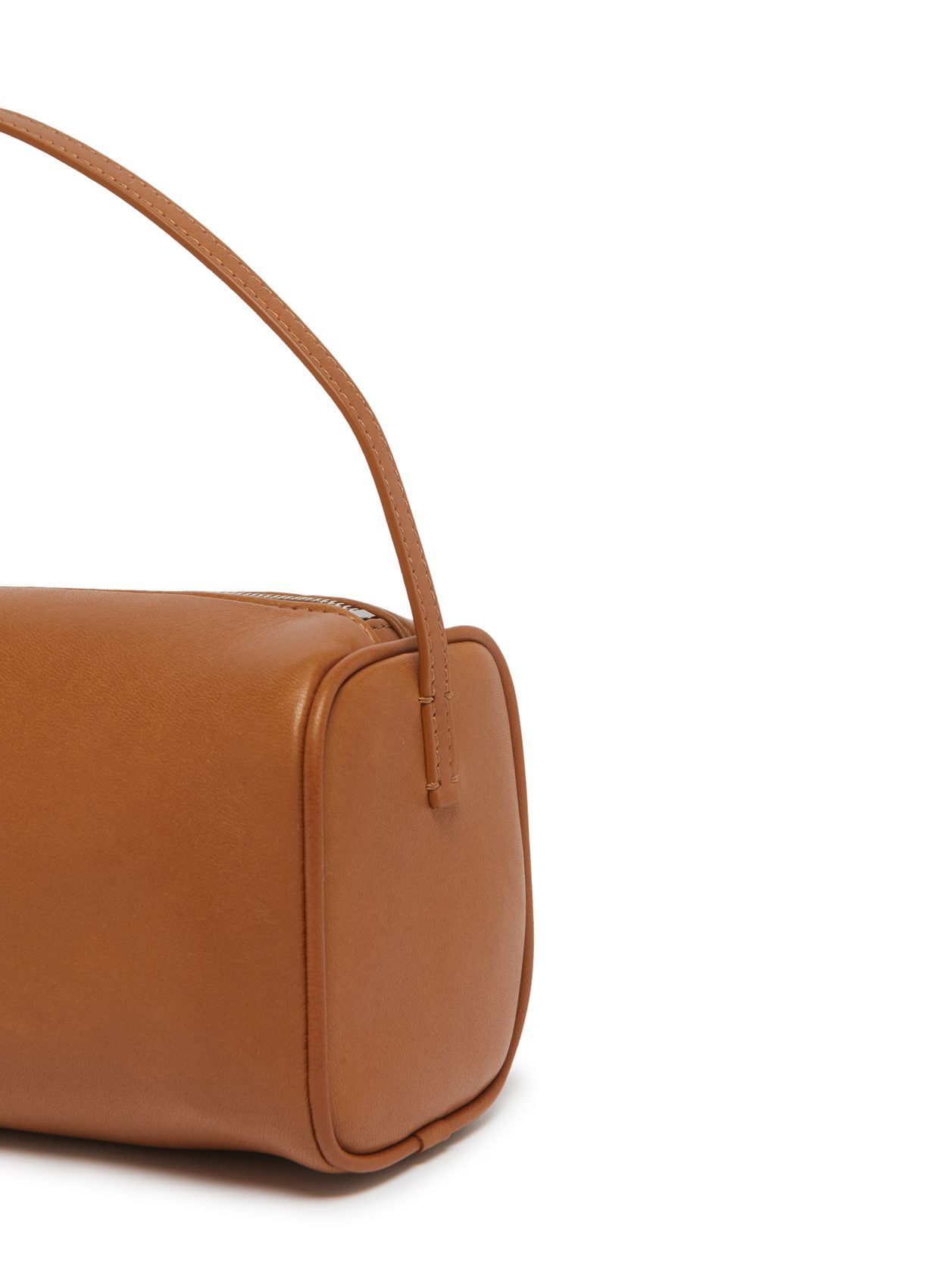 The Row Leather Clutch Bag In Brown
