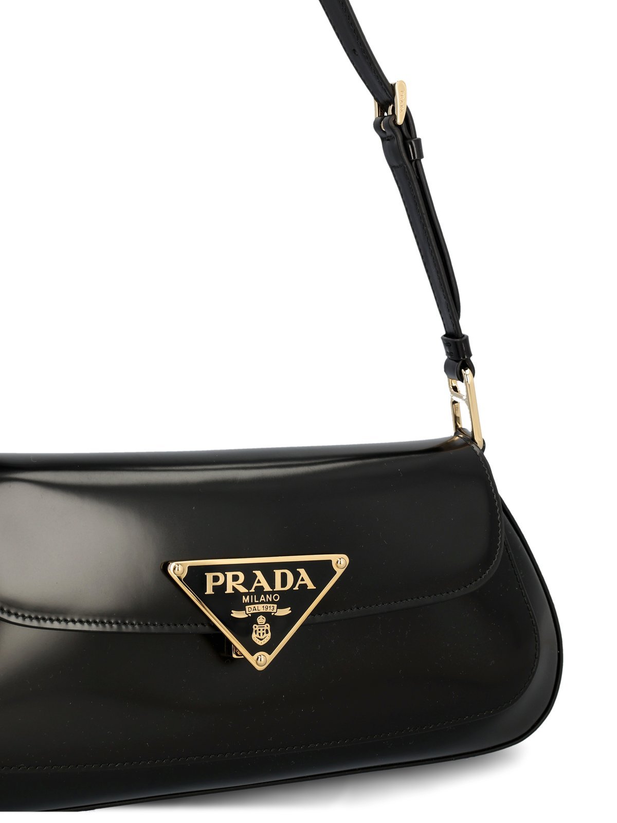 Prada Cleo Shoulder Bag In Black