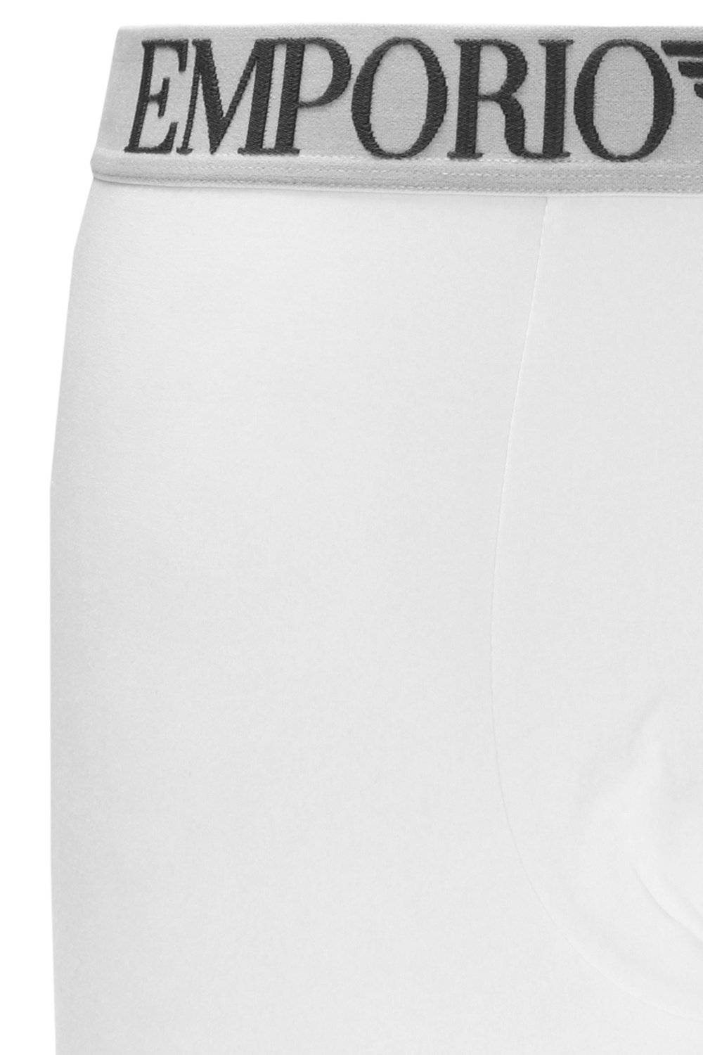 Emporio Armani Stretch Cotton Boxer Elastic Waistband In White