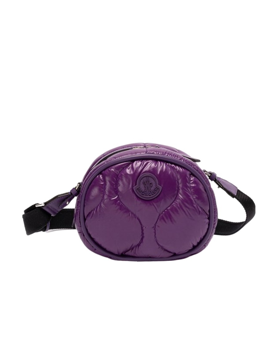 MONCLER MONCLER LOGO PATCH ZIP-UP SHOULDER BAG