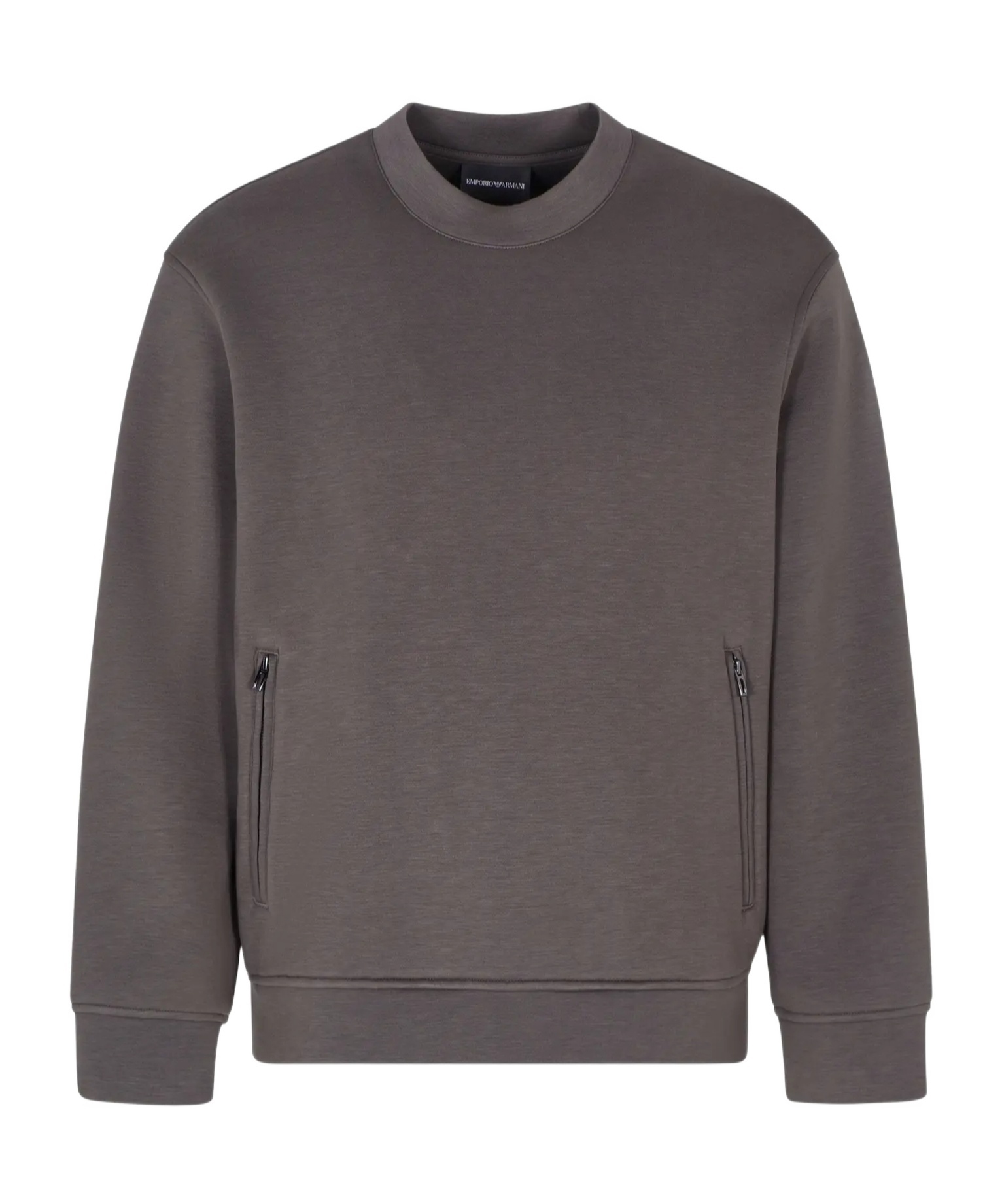 Emporio Armani Travel Essentials Sweatshirt In Double Jersey In Gray