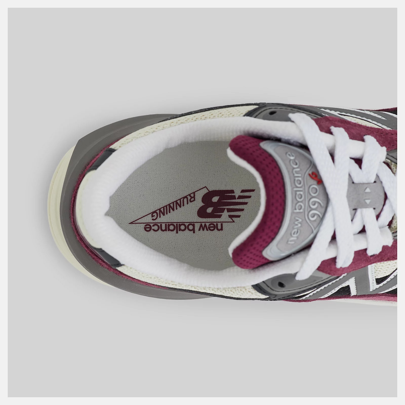 New Balance Bordeaux Suede And Mesh Sneakers With Iconic Logo In Black