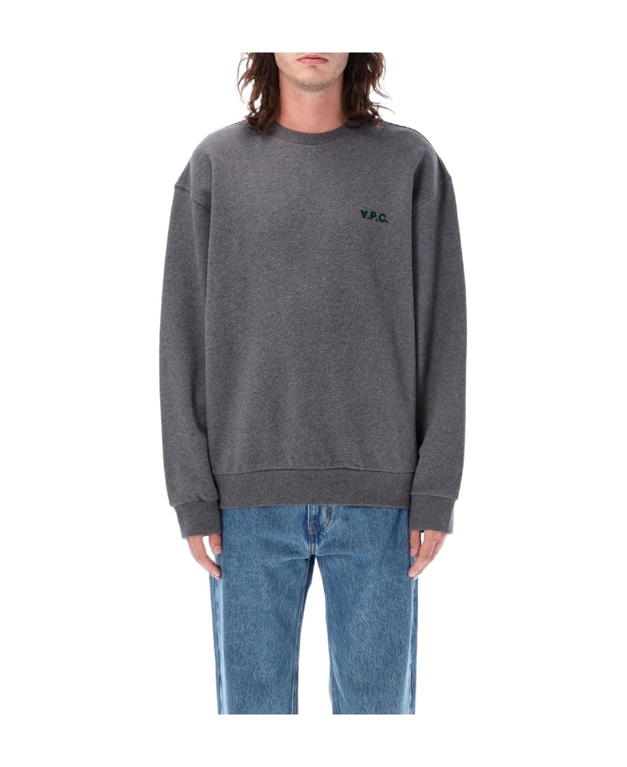 Apc Logo-print Cotton Sweatshirt In Black