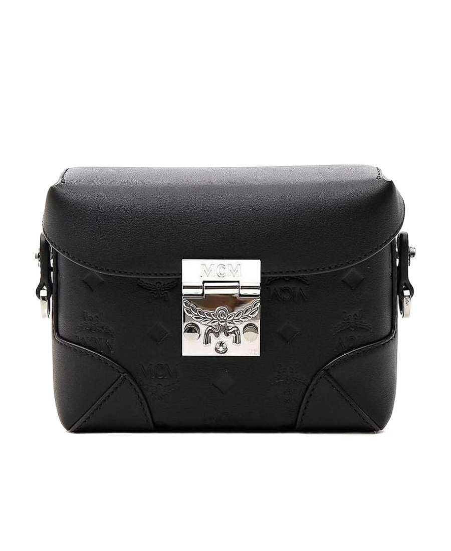 Mcm Logo Waist Bag In Black