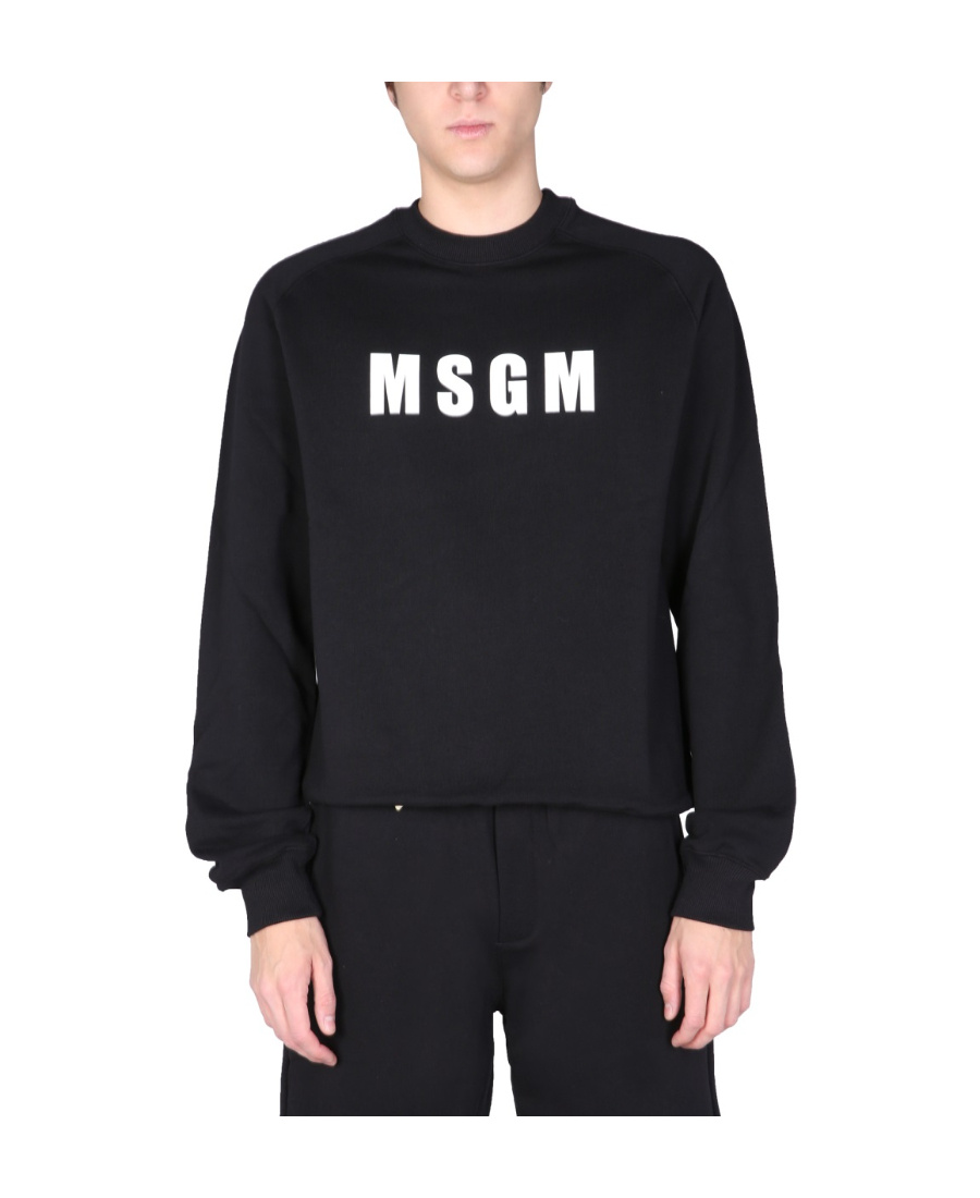 Msgm Logo-print Sweatshirt In Black