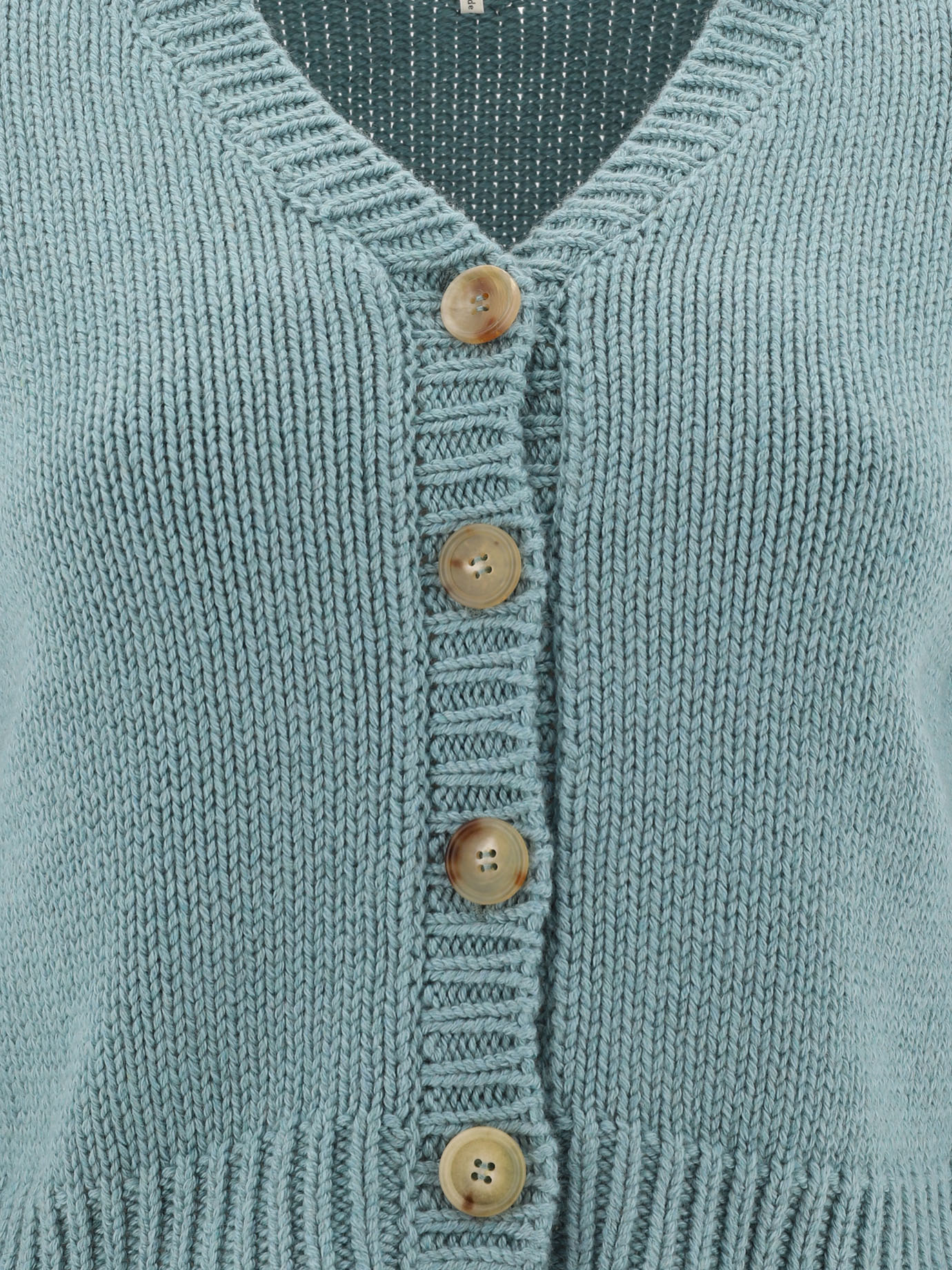 Chloé Knit Cotton-cashmere Cardigan In Green