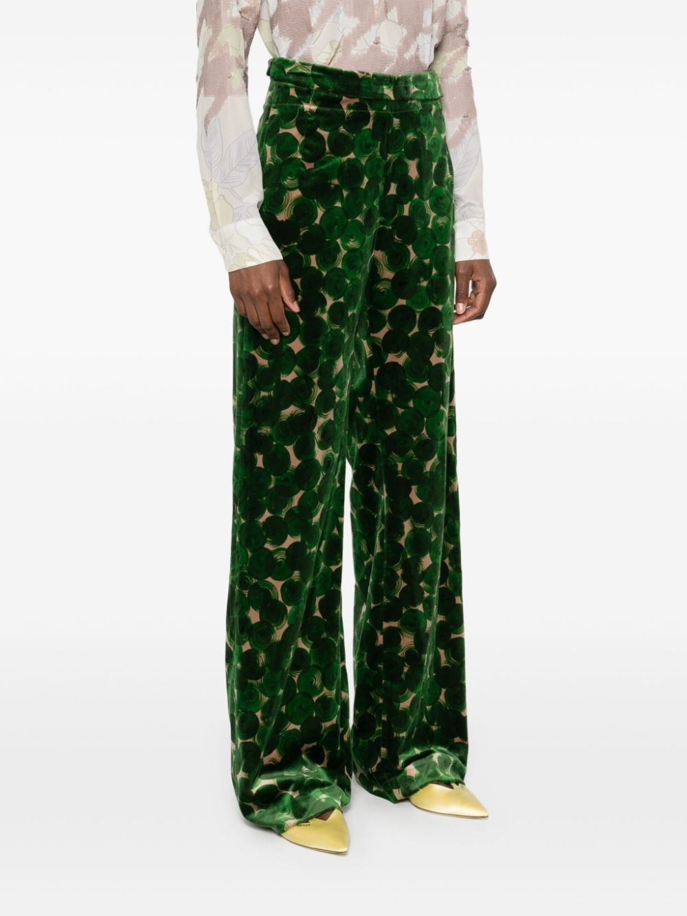 Dries Van Noten Pattern Casual Pants In Black