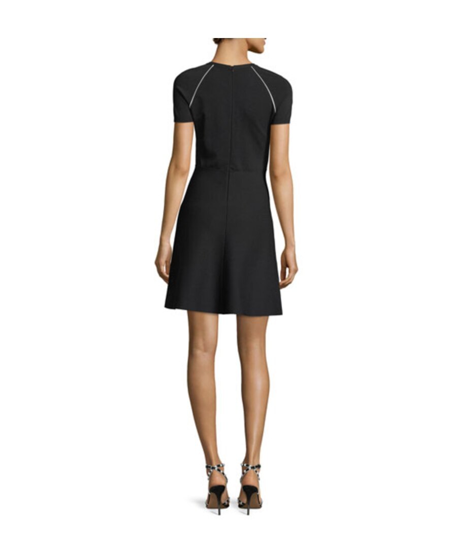 Valentino Red Lip Embroidered Jumpsuit In Black