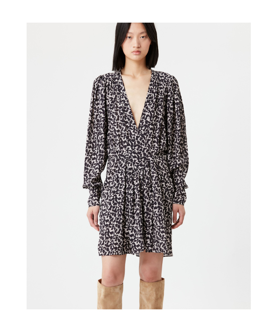 Isabel Marant Étoile Arone Patterned Dress In Black