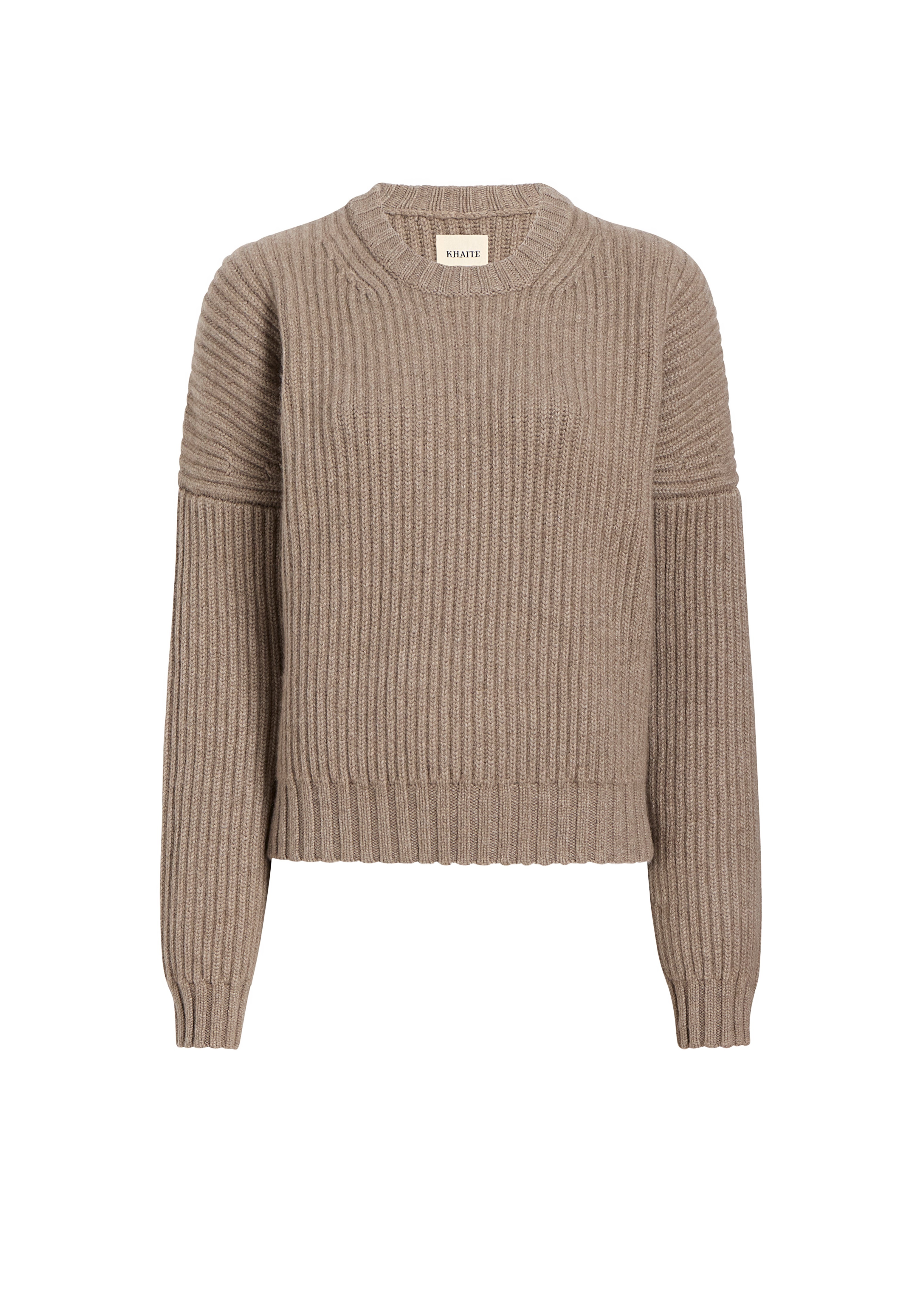 Khaite Brown Barley Wool Manuela Sweater In Nude
