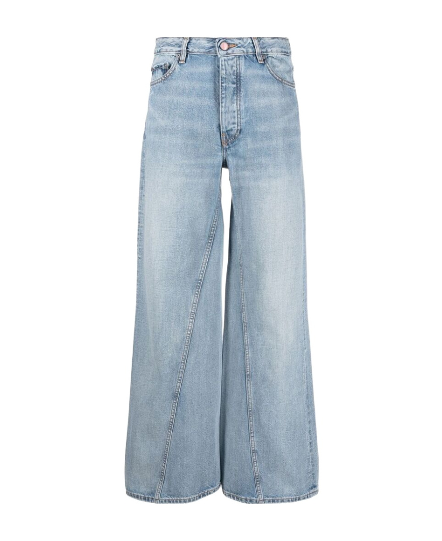 Ganni High-rise Wide-leg Jeans In Blue