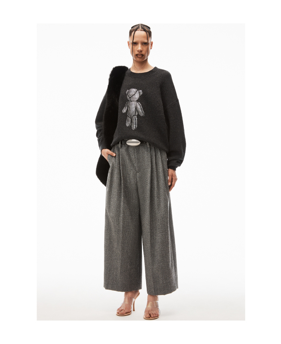 Alexander Wang Beiress Wool Crew-neck Jumper In Black
