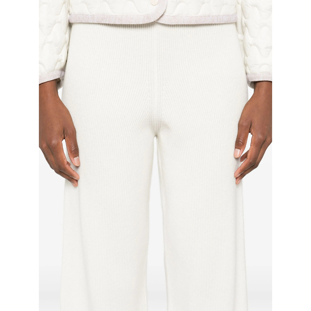 Fabiana Filippi Wide-leg Trousers With Pleated Front And Clean Waistband In White