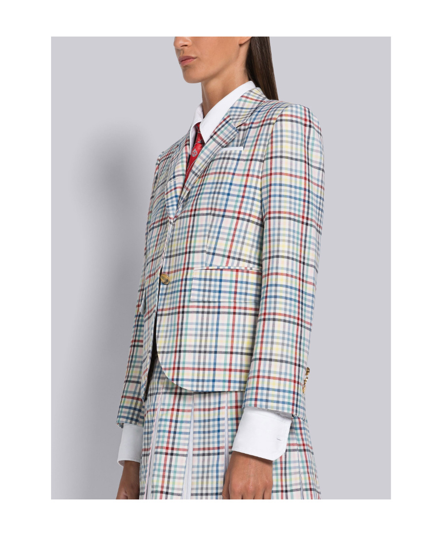 Shop Thom Browne Gingham-check Sports Blazer