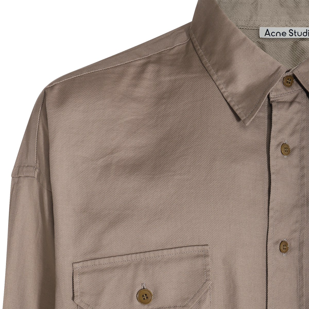 ACNE STUDIOS LOGO-PRINT BUTTON-UP SHIRT