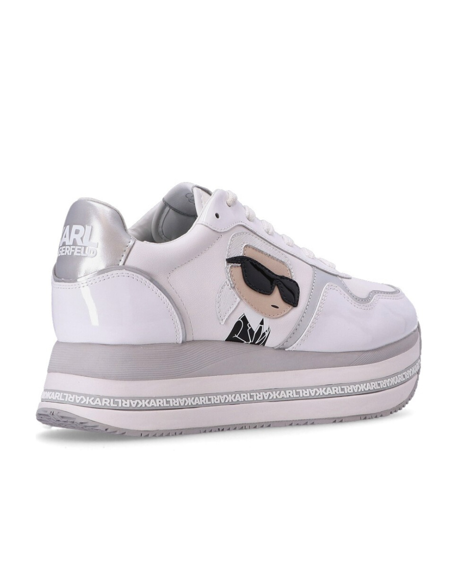 Karl Lagerfeld Velocita Ii Platform Sneakers In White