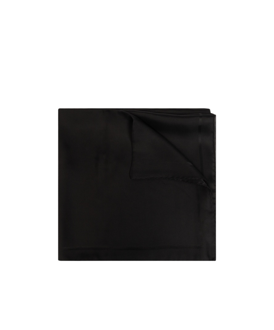 Saint Laurent Cassandre Silk Scarf In Black