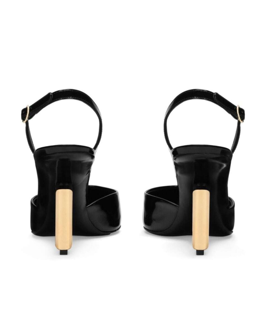 Dolce & Gabbana Lollo Patent Leather Slingback Pumps In Black
