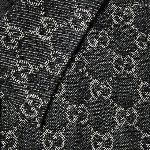 Gucci Reversible Wool And Gg Denim Shirt In Black