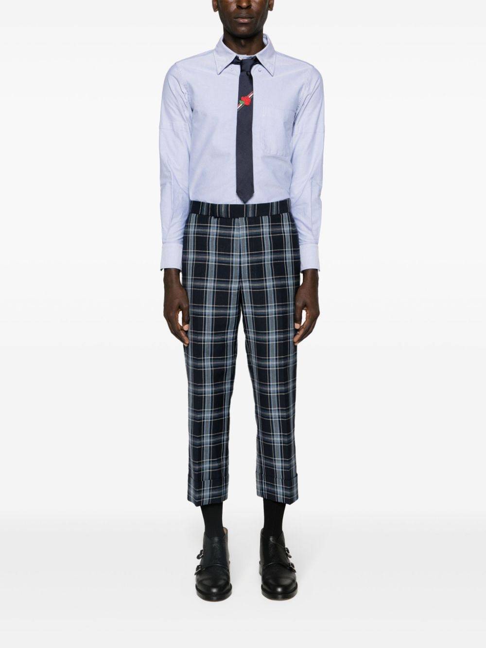 Thom Browne Armband-embellished Cotton Shirt In Blue
