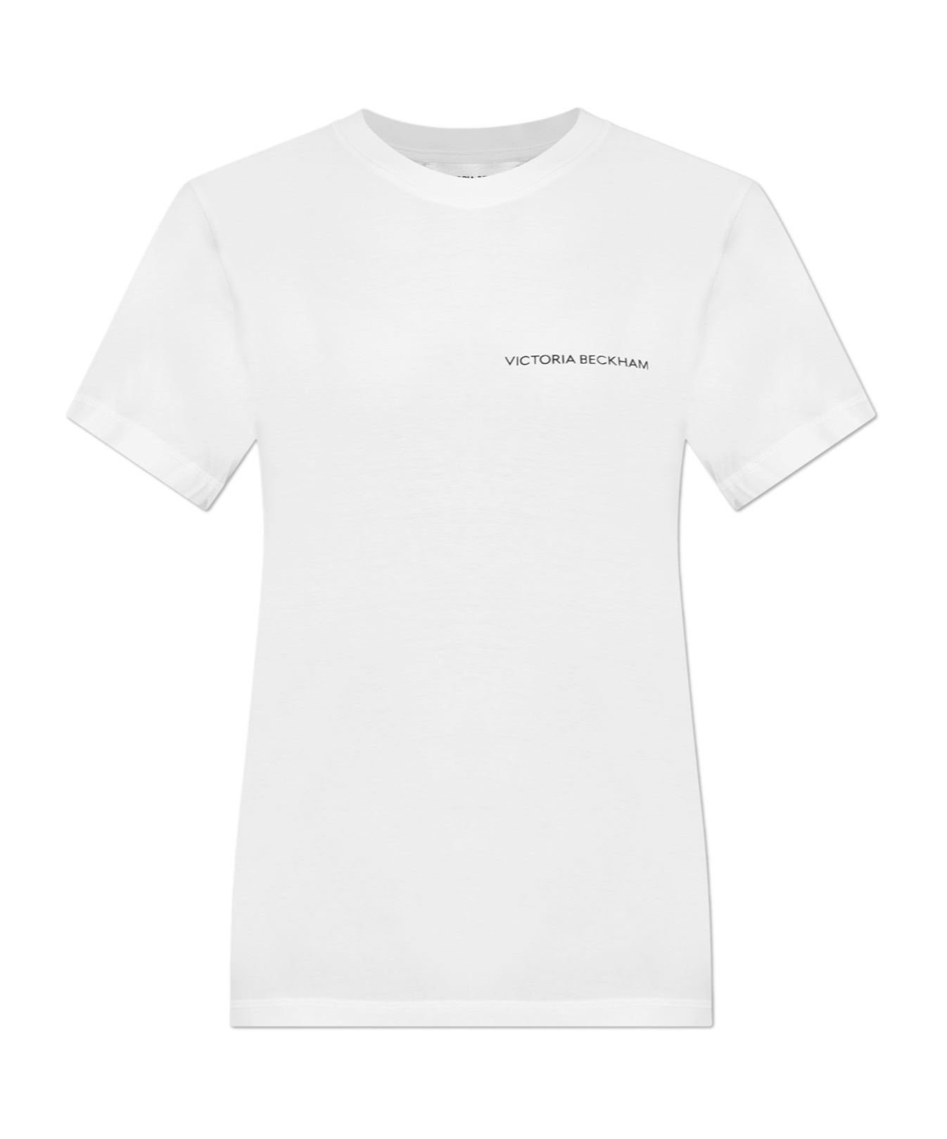 Victoria Beckham Womens White Logo-print Regular-fit Organic-cotton Jersey T-shirt Xl In White