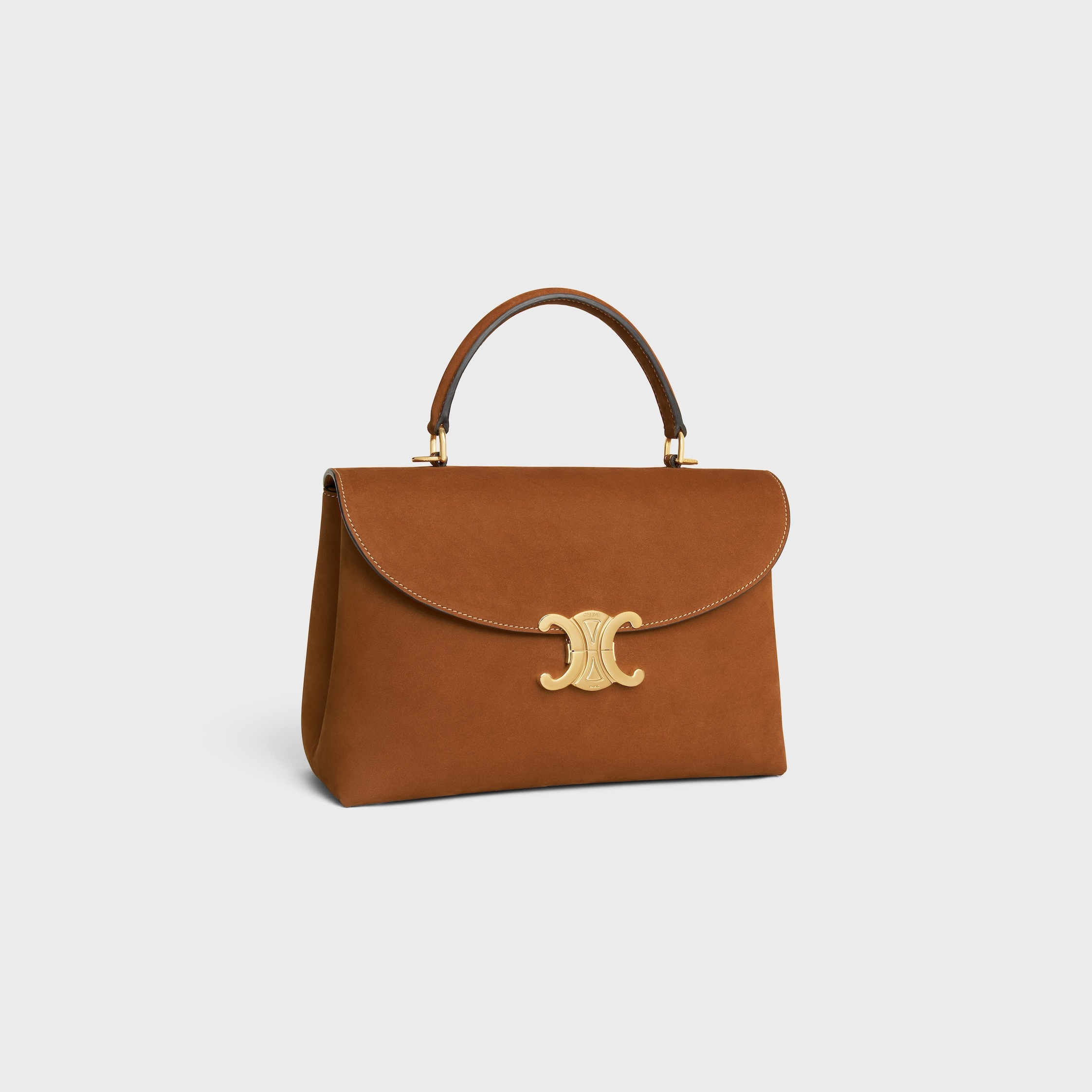 Celine Medium Nino Bag In Nubuck Calfskin In Brown