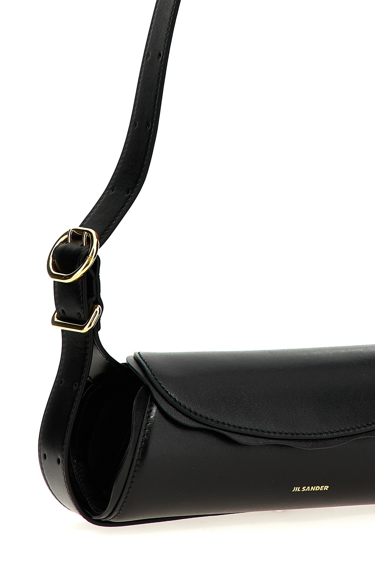 Jil Sander Cannolo Shoulder Bags Black In Black