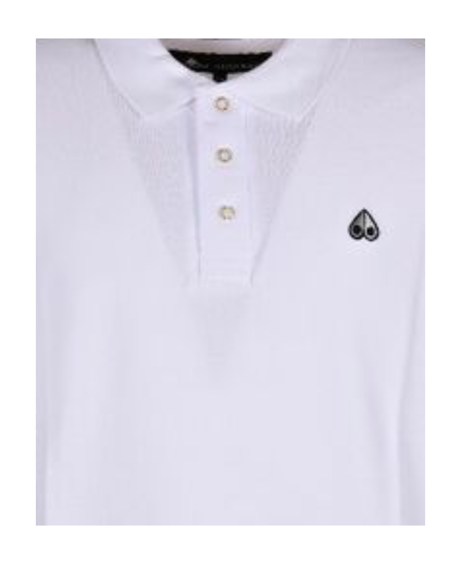 Shop Moose Knuckles Logo-plaque Polo Shirt In White